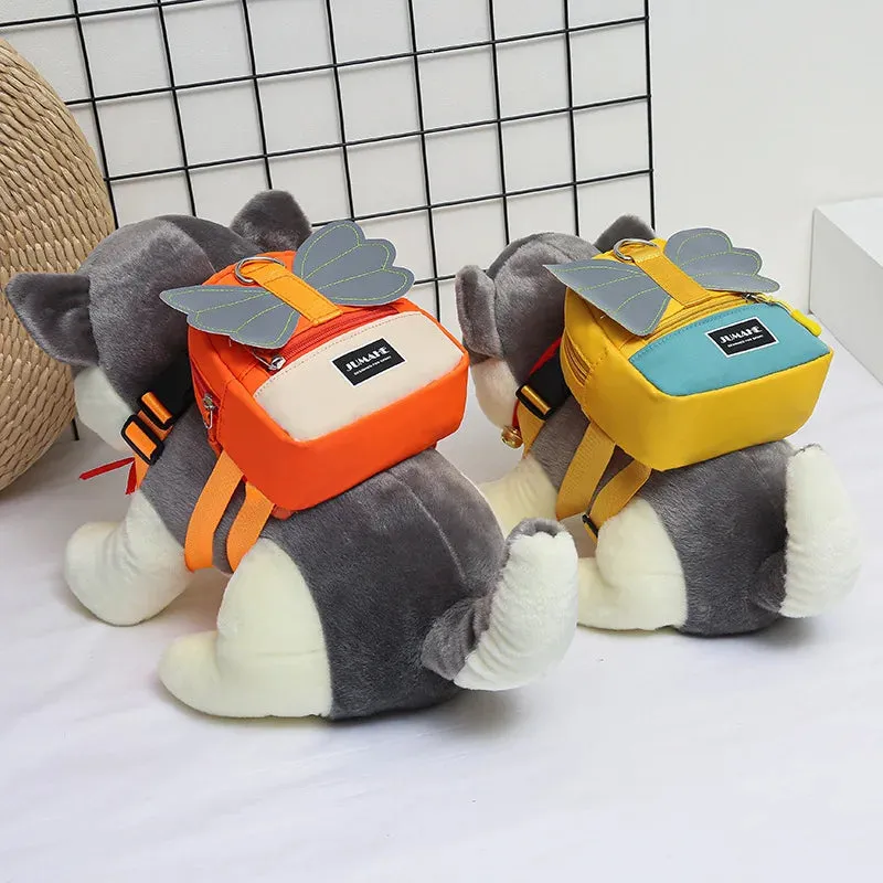 Polyester Backpack with Harness Pull Bag for Pet Dogs | Adjustable Shoulder Strap | Different Sizes for Pets with Harness Leash