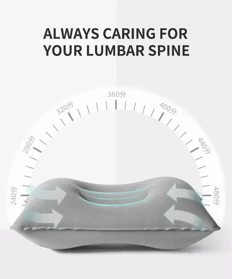 Portable Fold Inflatable Air Pillow Outdoor Travel Sleeping Camping PVC Neck Stretcher Backrest Plane Comfortable Pillow