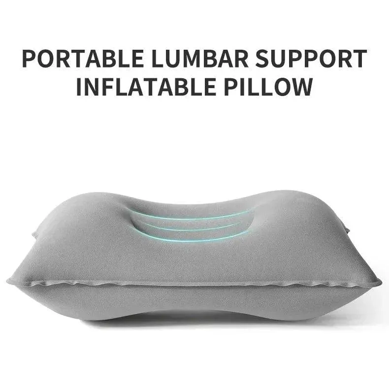 Portable Fold Inflatable Air Pillow Outdoor Travel Sleeping Camping PVC Neck Stretcher Backrest Plane Comfortable Pillow