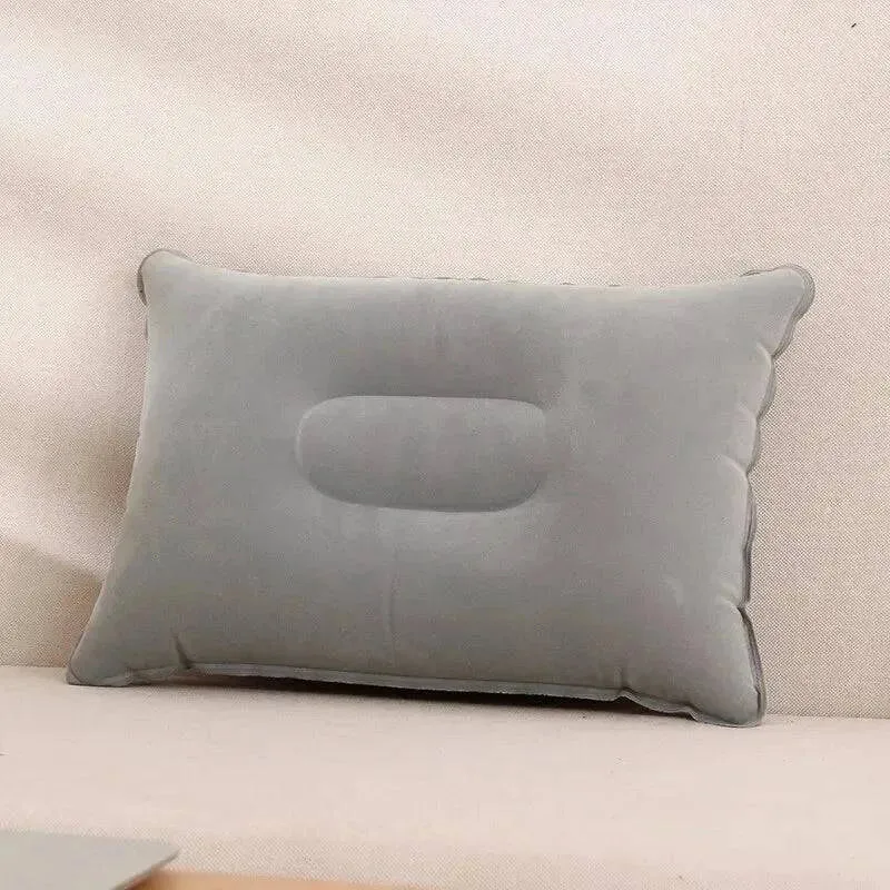Portable Fold Inflatable Air Pillow Outdoor Travel Sleeping Camping PVC Neck Stretcher Backrest Plane Comfortable Pillow