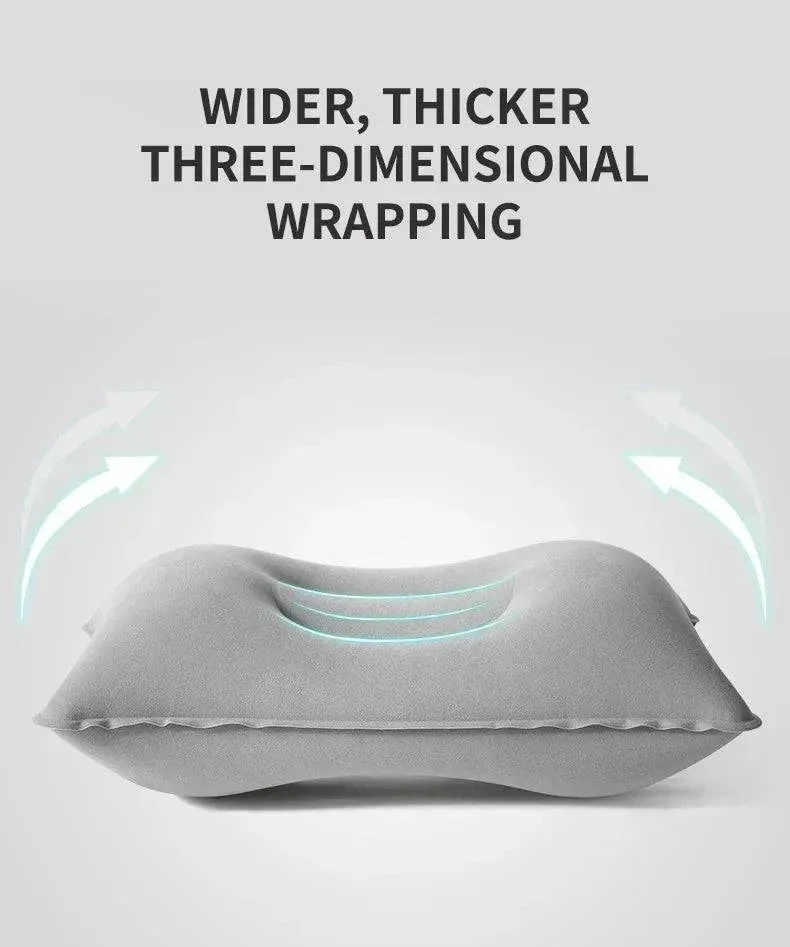 Portable Fold Inflatable Air Pillow Outdoor Travel Sleeping Camping PVC Neck Stretcher Backrest Plane Comfortable Pillow