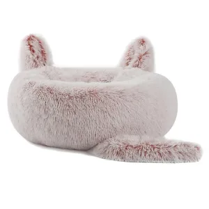 Premium Round Plush Anti-Anxiety Donut Bed