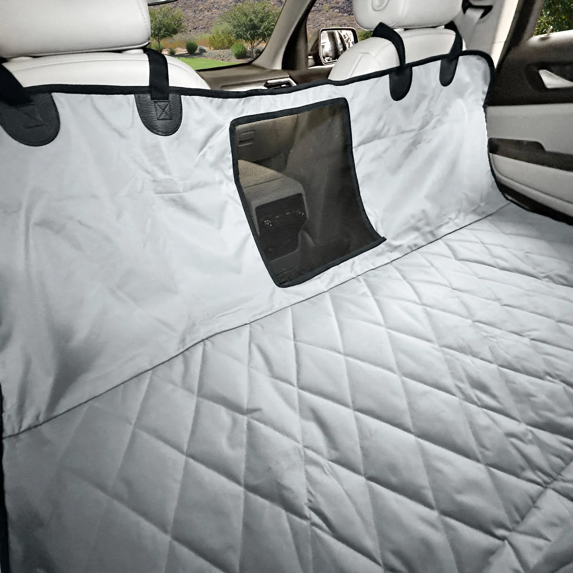 Rear Seat Cover with Hammock Mesh Window