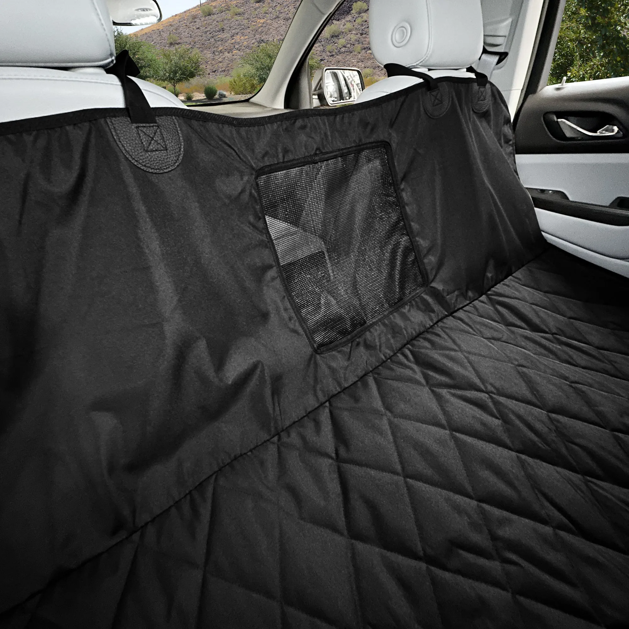 Rear Seat Cover with Hammock Mesh Window