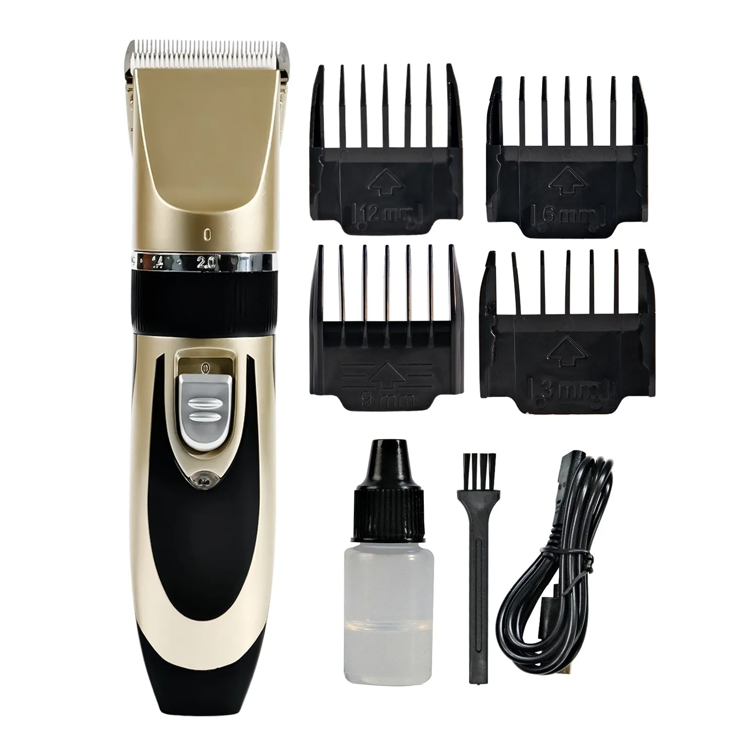 Rechargeable Cordless Dogs Cats Horse Grooming Clippers - Professional Pet Hair Clippers with Comb Guides for Dogs Cats Horses and Other House Animals Pet Grooming Kit