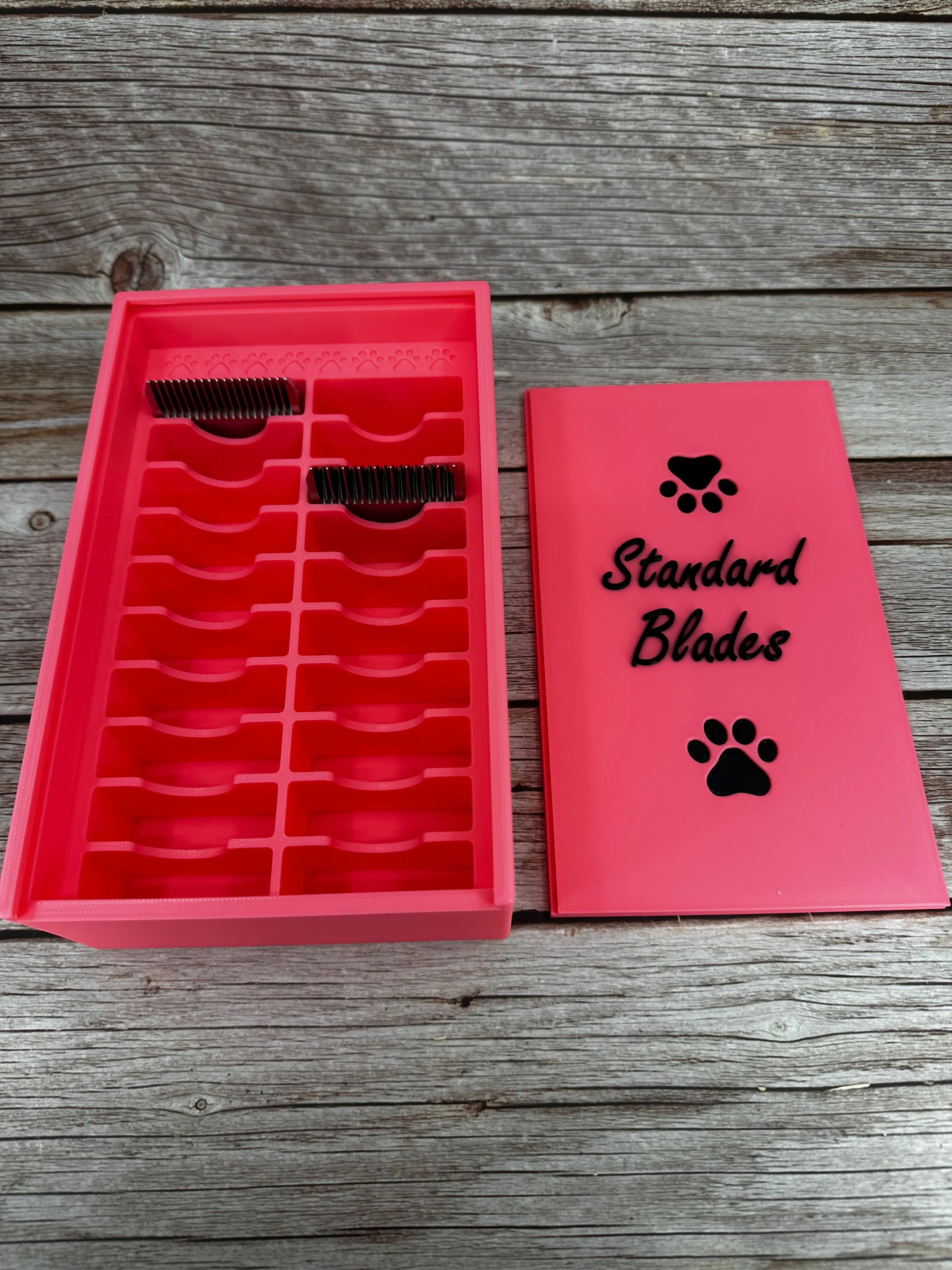 The Blade Box- *Standard* Dog Grooming Standard Size Clipper Blade Holder with Lid | up to 20 |