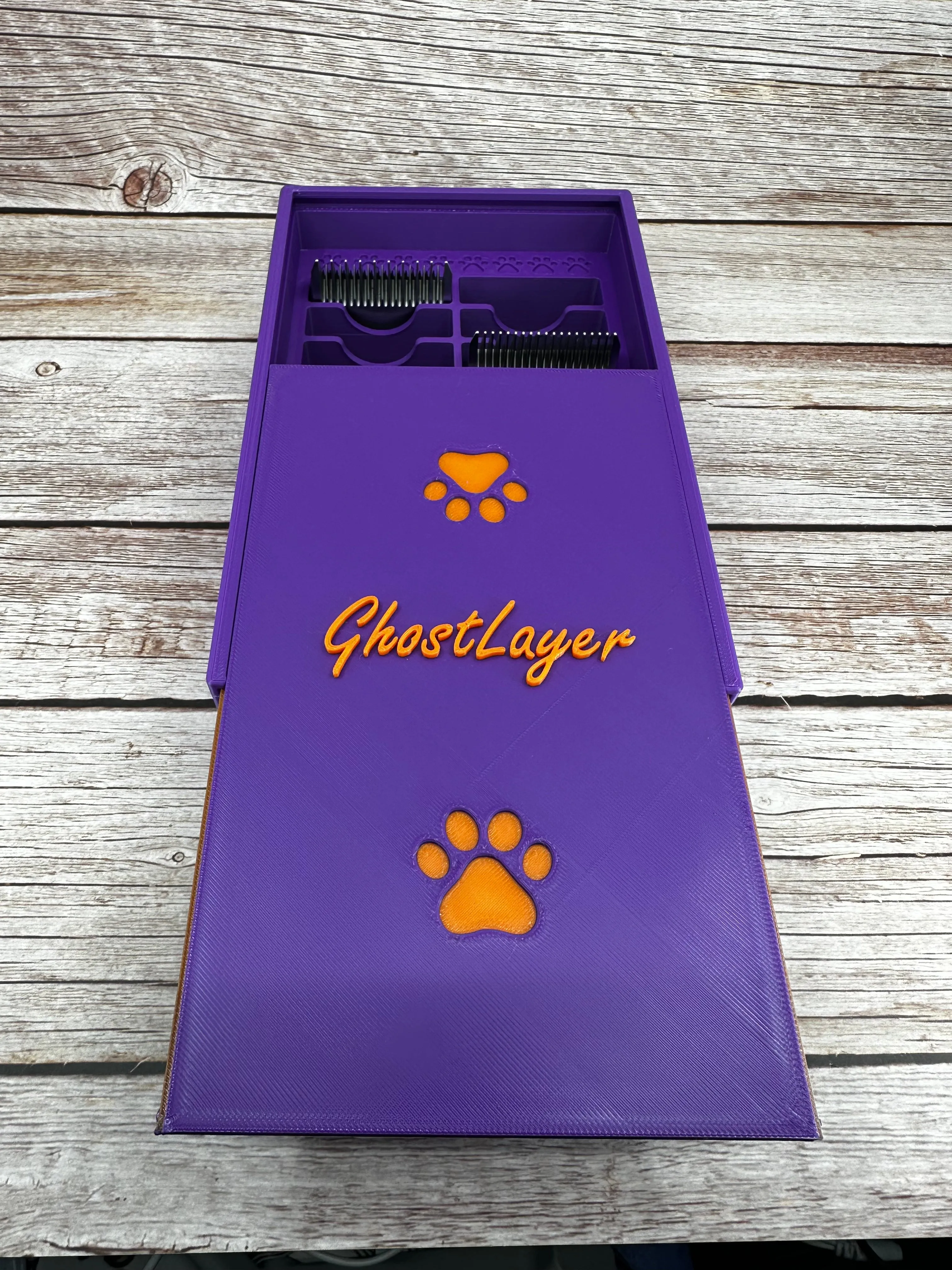 The Blade Box- *Standard* Dog Grooming Standard Size Clipper Blade Holder with Lid | up to 20 |