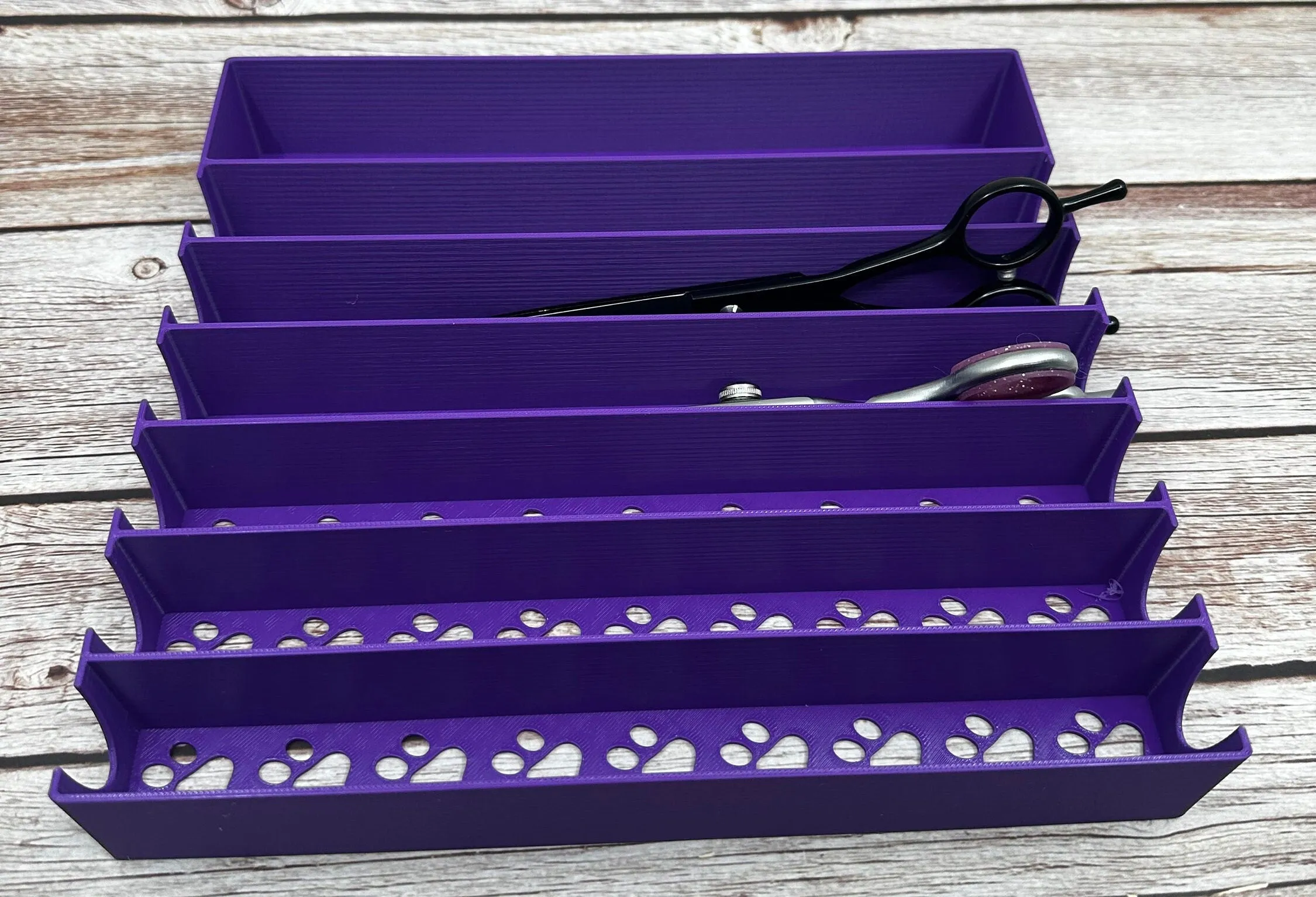 The Pharaoh Hound - Large Curved Lay Flat Dog Grooming Scissor Holder | Holds 7 |