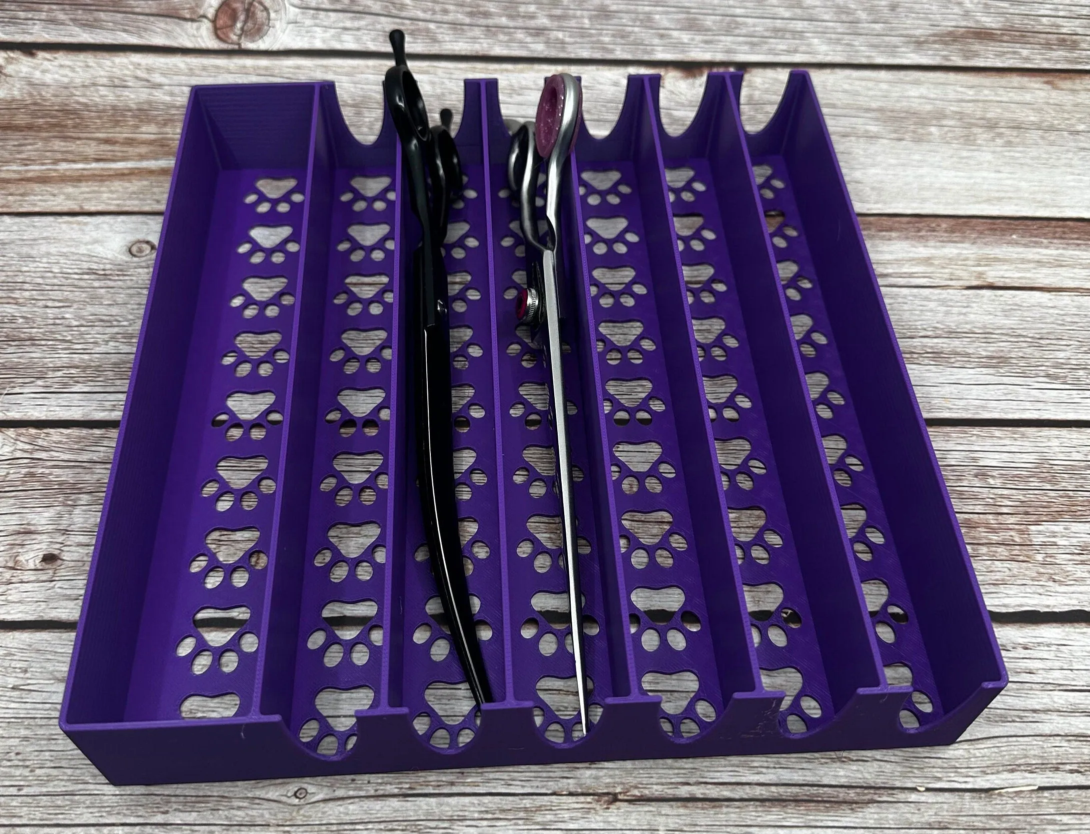 The Pharaoh Hound - Large Curved Lay Flat Dog Grooming Scissor Holder | Holds 7 |