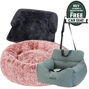 The Ultimate Bundle: Calming Bed, Furniture Protector & FREE Dog Car Seat!