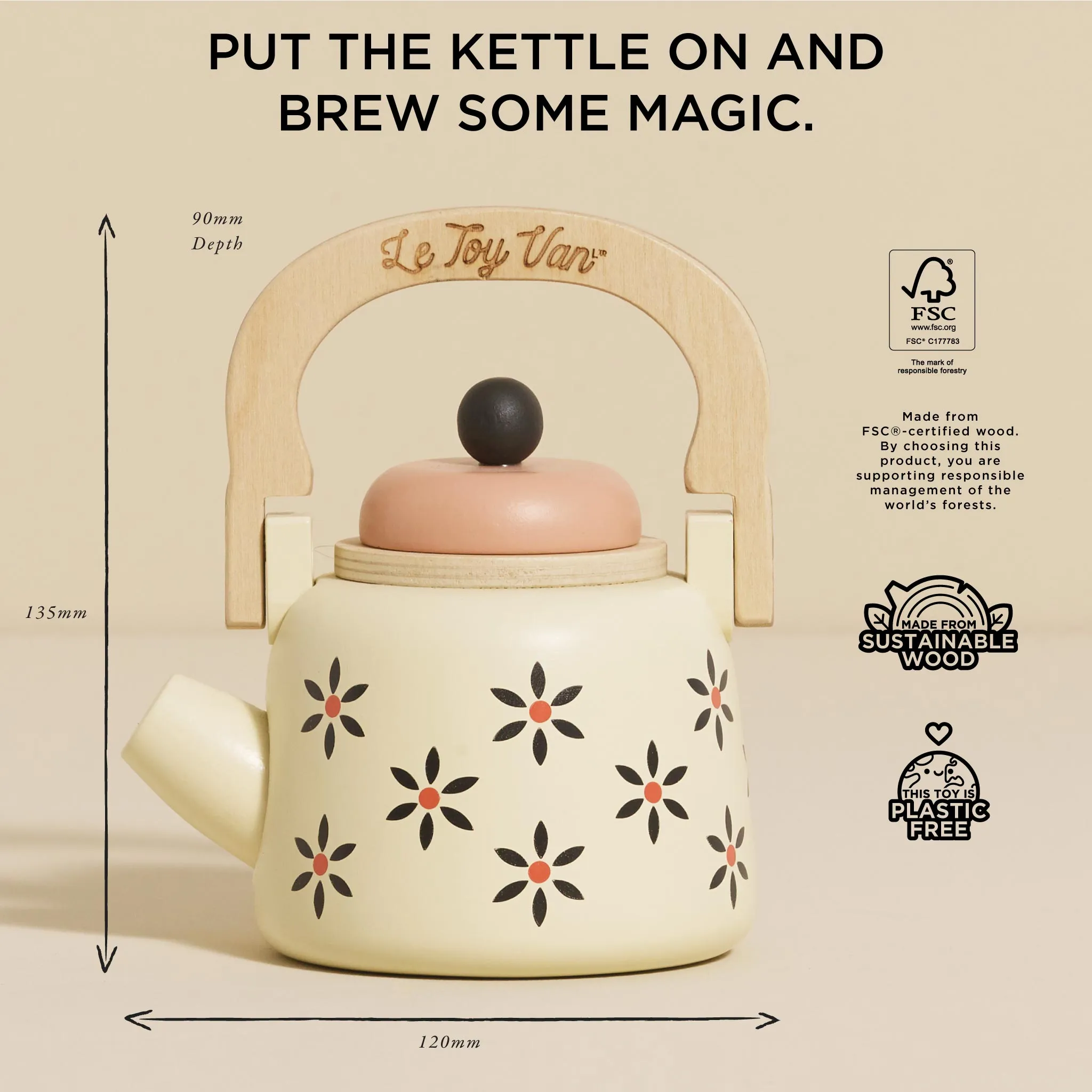 Vintage Wooden Kettle