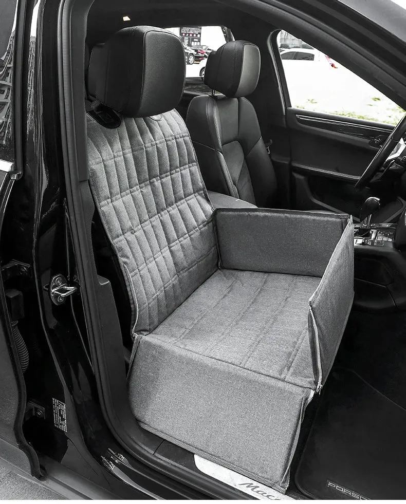 Waterproof Pet Car Seat Cover for Dogs - Durable Oxford Hammock with Foldable Travel Design