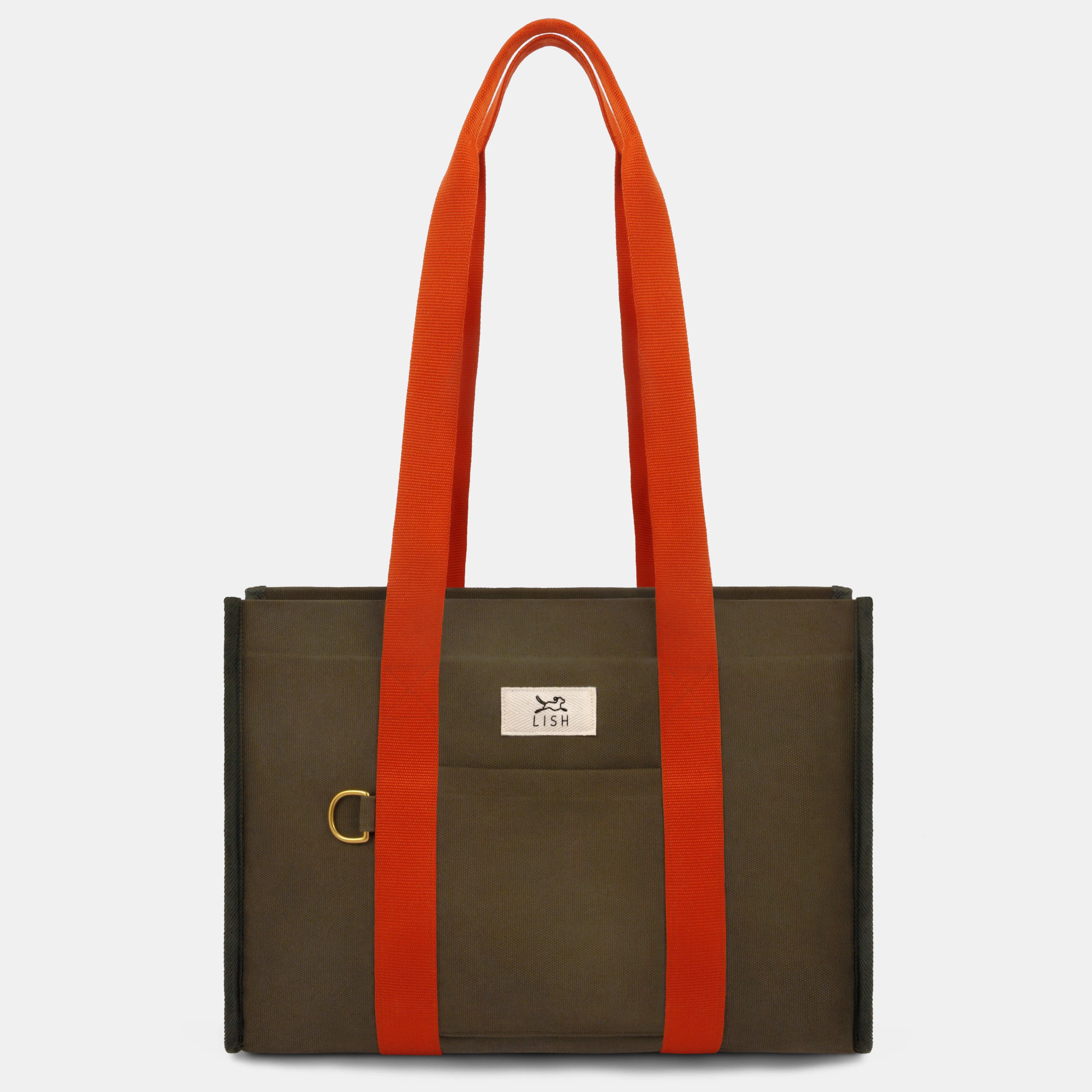 Watney Olive Green Designer Tote Dog Carrier