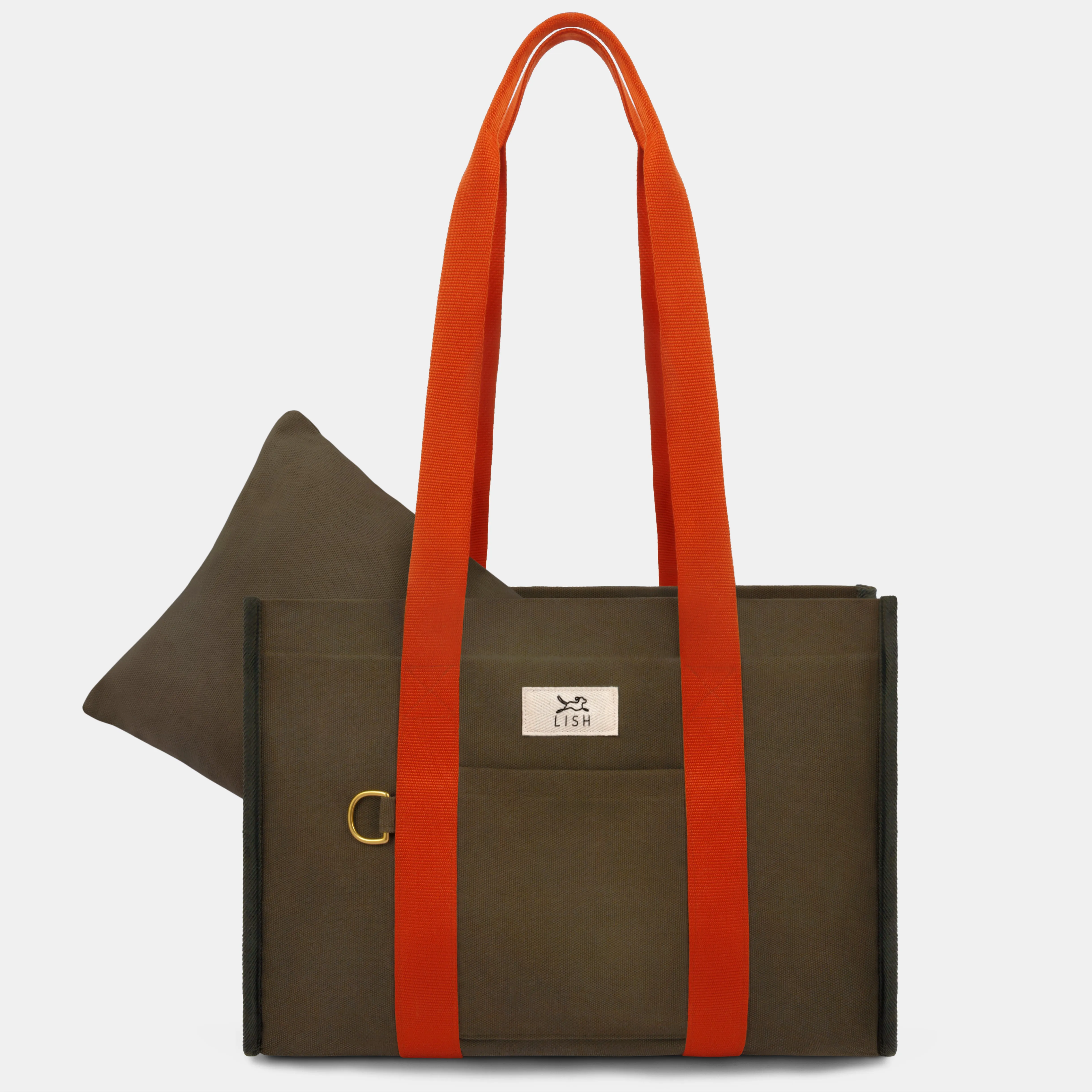 Watney Olive Green Designer Tote Dog Carrier