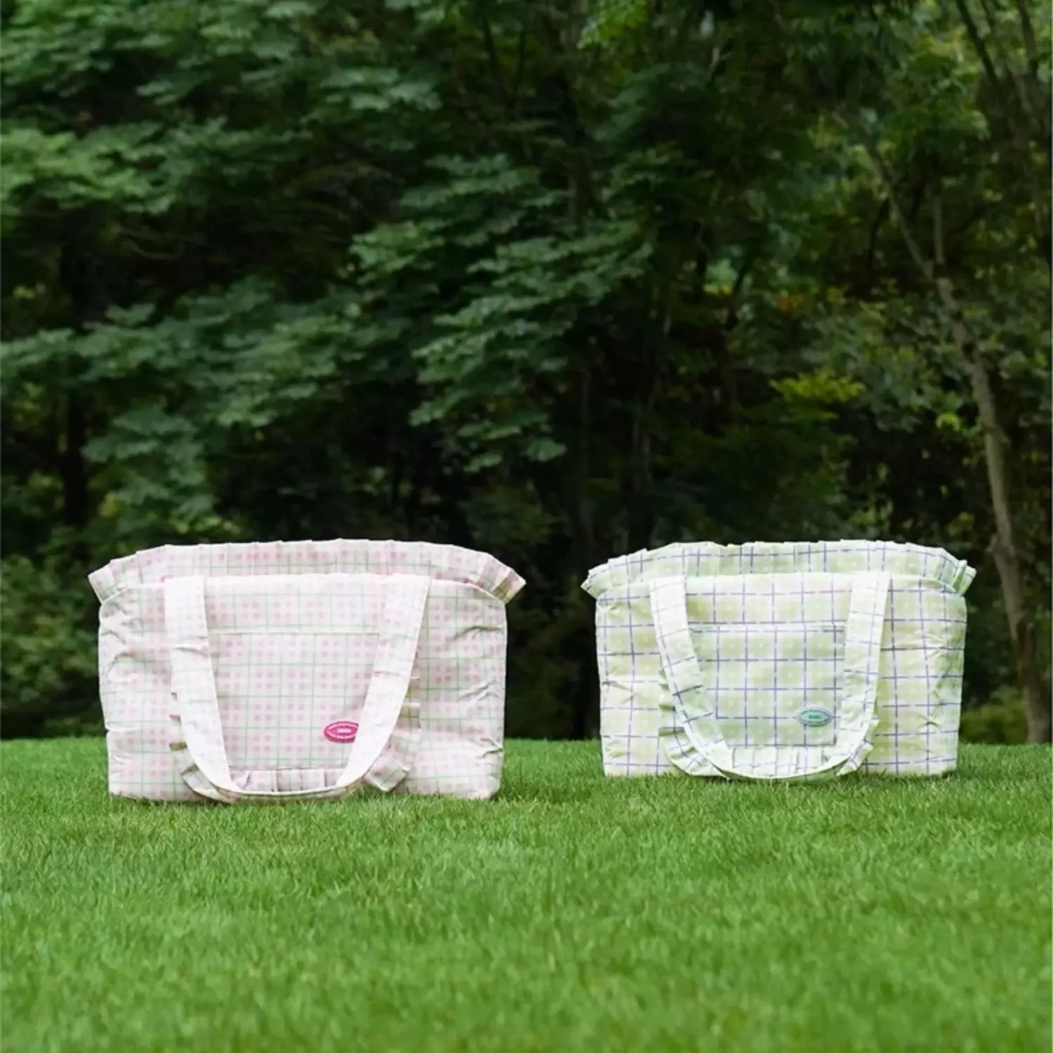 ZEZE Outdoor Plaid Shoulder Pet Bag